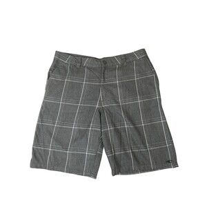 O'Neill Men's golf shorts Polyester gray plaid SZ 36"